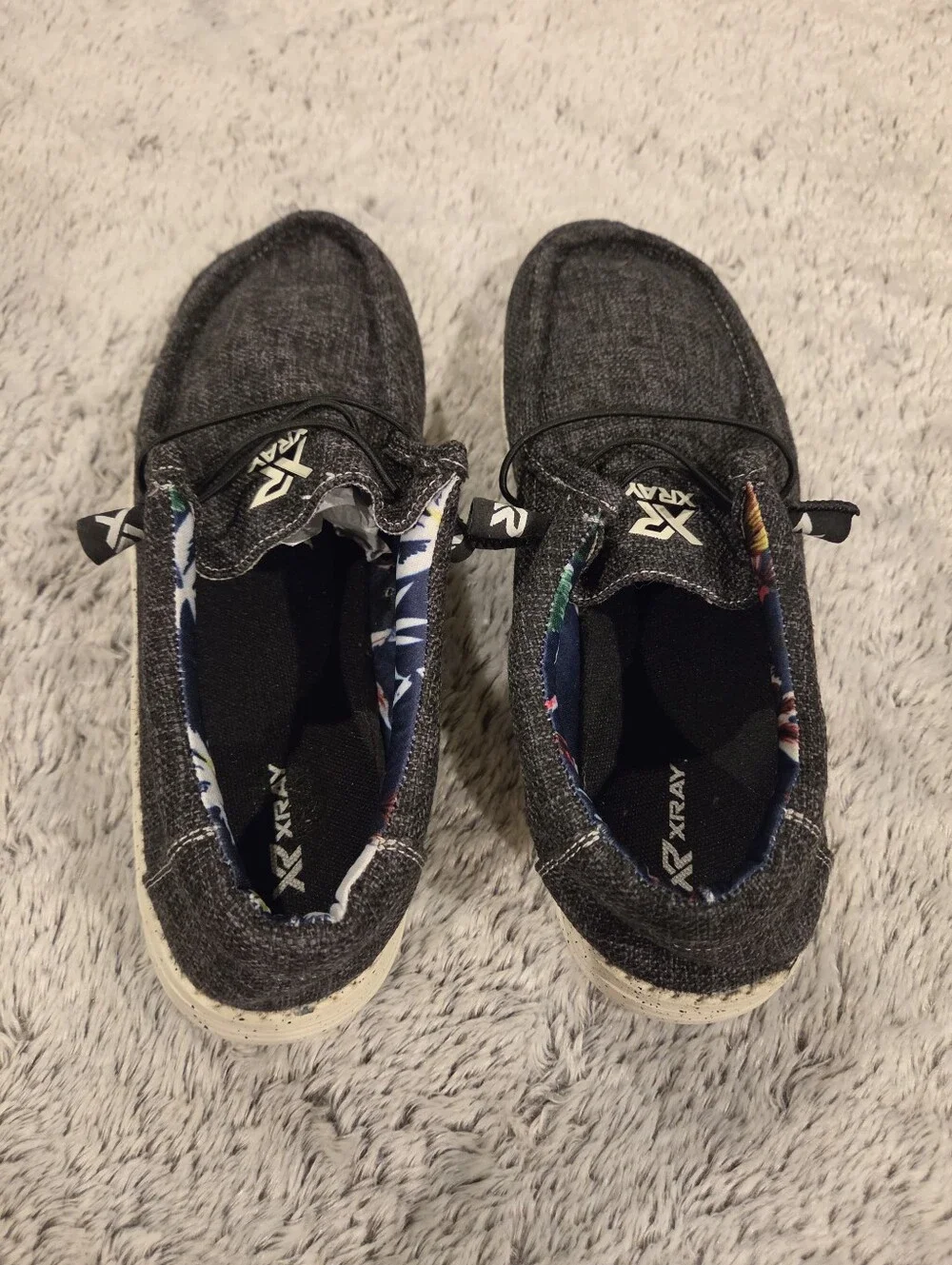 Casual Men's Slip-On Shoes in Charcoal Sz 12
